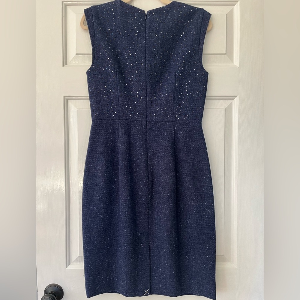 NWT J Crew Collection studded constellation sheath dress, size 6, dark blue - Picture 5 of 16
